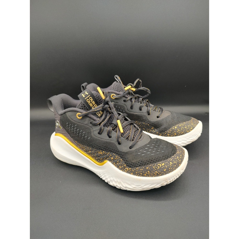 Under Armour Curry Flow 8 Our Home Our Voice Black Gold 3024594-002 Womens 7.5‎